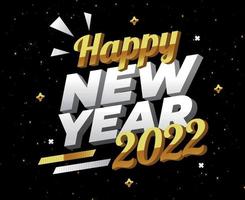 Happy New Year 2022 vector