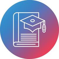 Thesis Line Gradient Circle Background Icon vector