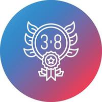 Magna Cum Laude Line Gradient Circle Background Icon vector