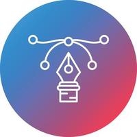 Graphic Design Line Gradient Circle Background Icon vector