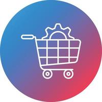Ecommerce Development Line Gradient Circle Background Icon vector