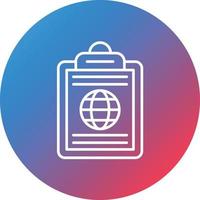 Ecosystem Planning Line Gradient Circle Background Icon vector