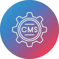 Cms Line Gradient Circle Background Icon vector