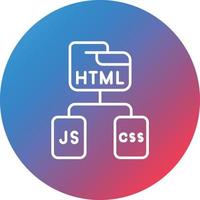 Html Js Css Line Gradient Circle Background Icon vector