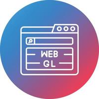 icono de fondo de círculo degradado de línea webgl vector