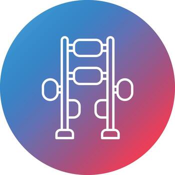 Dynamic Parapodium Line Gradient Circle Background Icon vector