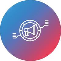Data Segmentation Line Gradient Circle Background Icon vector