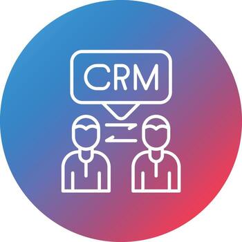Crm Methodologies Line Gradient Circle Background Icon vector
