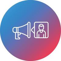 Digital Pr Line Gradient Circle Background Icon vector