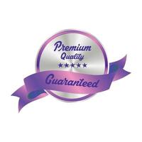 Sparkle violet, purple and silver mixed premium quality badge vector