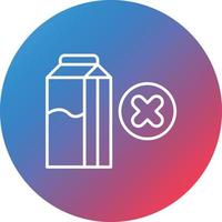 Dairy Free Food Line Gradient Circle Background Icon vector