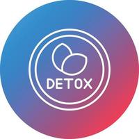 Detox Line Gradient Circle Background Icon vector