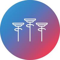 Spinning Plates Line Gradient Circle Background Icon vector