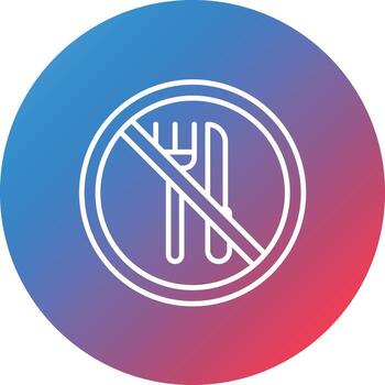 Fasting Line Gradient Circle Background Icon vector