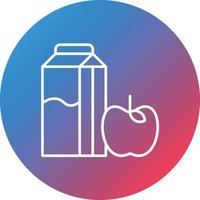 Nutrition Line Gradient Circle Background Icon vector