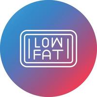 Healthy Fat Line Gradient Circle Background Icon vector