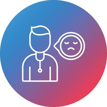 Sleep Disturbances Line Gradient Circle Background Icon vector