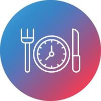 Scheduled Meals Line Gradient Circle Background Icon vector