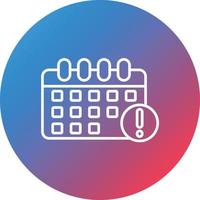 Expiry Date Info Line Gradient Circle Background Icon vector