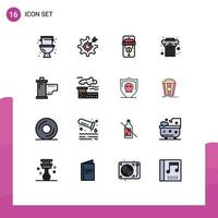 16 Creative Icons Modern Signs and Symbols of devices greek target culture architecture Editable Creative Vector Design Elements