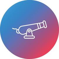 Cannon Line Gradient Circle Background Icon vector