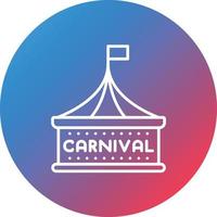 icono de fondo de círculo degradado de línea de carnaval vector