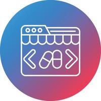 Wide Selection Of Products Line Gradient Circle Background Icon vector