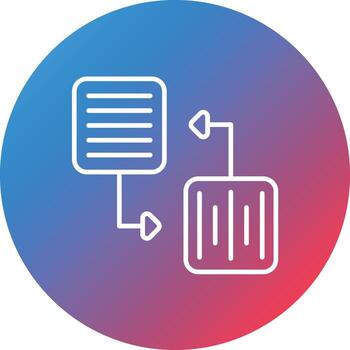 icono de fondo de círculo degradado de línea de texto a voz vector