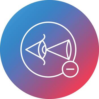 Astigmatism Line Gradient Circle Background Icon vector