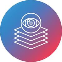 Depth Perception Line Gradient Circle Background Icon vector