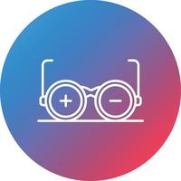 Glasses Prescription Line Gradient Circle Background Icon vector