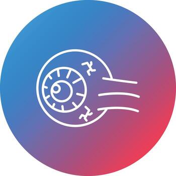 icono de fondo de círculo de degradado de línea de nervio óptico vector