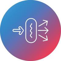 Refraction Line Gradient Circle Background Icon vector