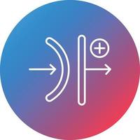 Polarized Line Gradient Circle Background Icon vector