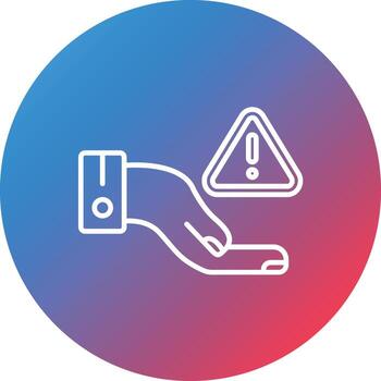 Fair Warning Line Gradient Circle Background Icon vector