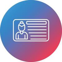 Composite Card Line Gradient Circle Background Icon vector