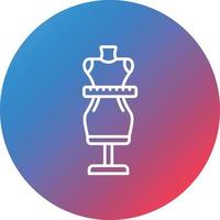 Fashion Design Line Gradient Circle Background Icon vector
