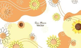 sunflower background abctract with fluid vector