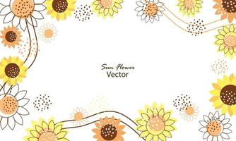 sunflower background abctract with fluid vector