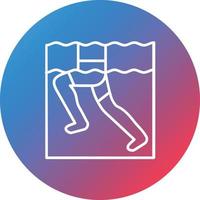 Aqua Jogging Line Gradient Circle Background Icon vector
