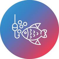 Fishing Line Gradient Circle Background Icon vector