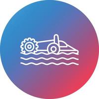 Swamp Buggy Racing Line Gradient Circle Background Icon vector