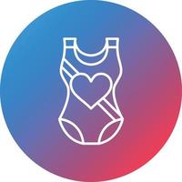 Swimsuit Line Gradient Circle Background Icon vector