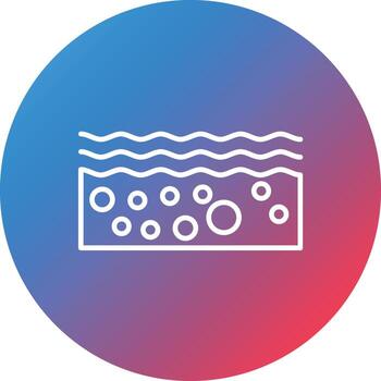 Wave Line Gradient Circle Background Icon vector