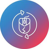 Electronics Recycling Line Gradient Circle Background Icon vector