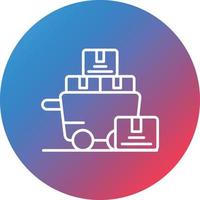 Bulk Purchase Line Gradient Circle Background Icon vector