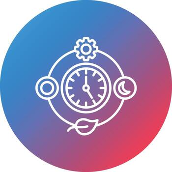 Sustainable Daily Routine Line Gradient Circle Background Icon vector