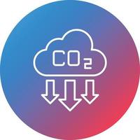 Reduce Co2 Emissions Line Gradient Circle Background Icon vector