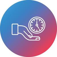 Time Saving Line Gradient Circle Background Icon vector