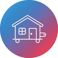 Tiny Living Line Gradient Circle Background Icon vector